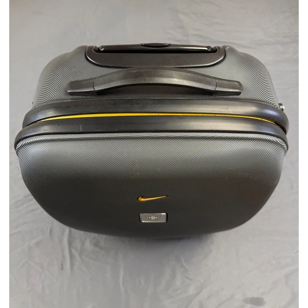 Nike Brasil CBF Rolling Suitcase Grey Yellow Hardshell Carryon Luggage Soccer